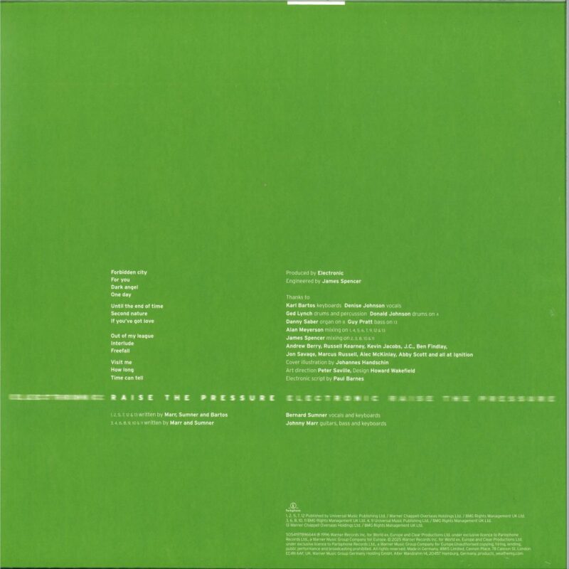 Electronic  -  Raise The Pressure (2 LPs)    -    Vinilo