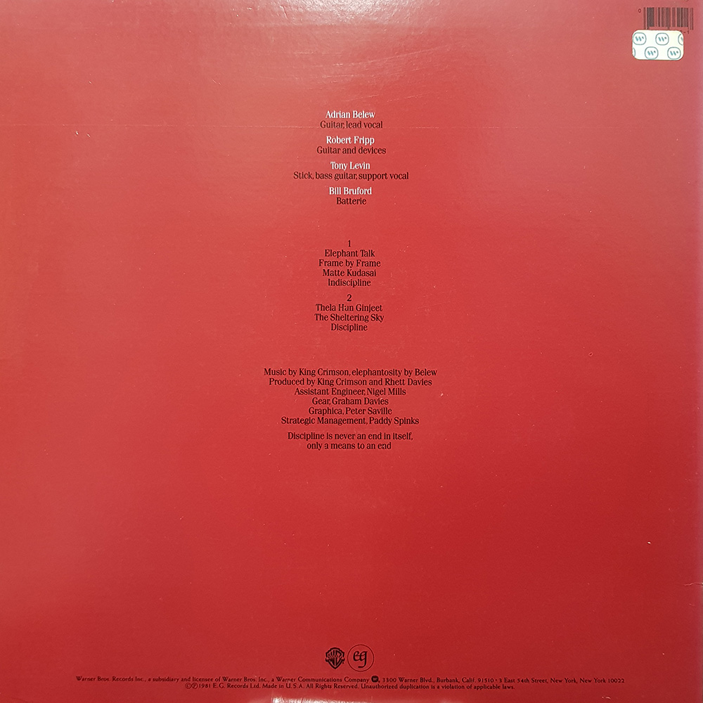 King Crimson - Discipline - Vinilo - Imagen 2
