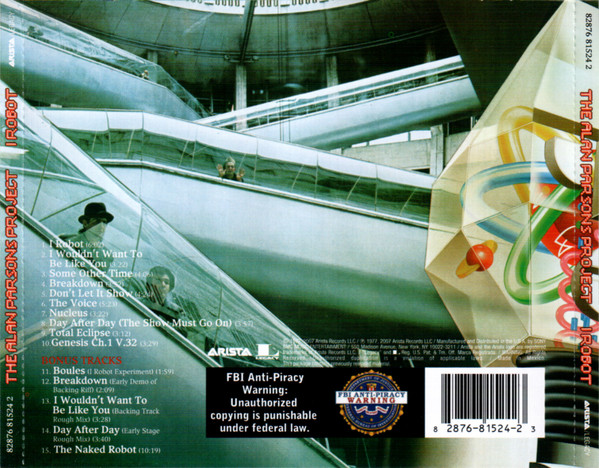 Alan Parsons Project - I Robot ( Bonus Track Importado) - Imagen 2